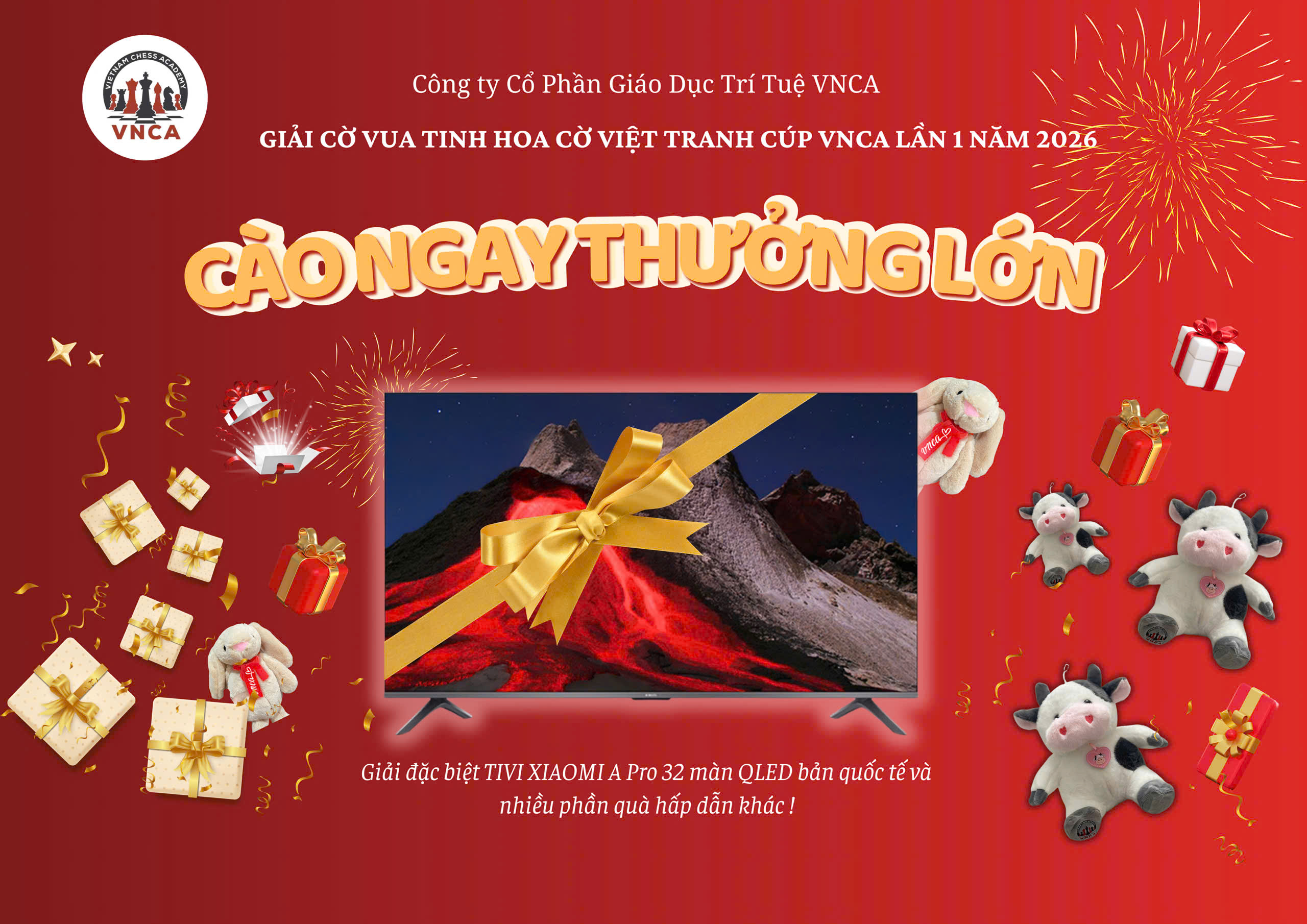 GIẢI CỜ VUA TINH HOA CỜ VIỆT – TRANH CÚP VNCA LẦN I (2026)